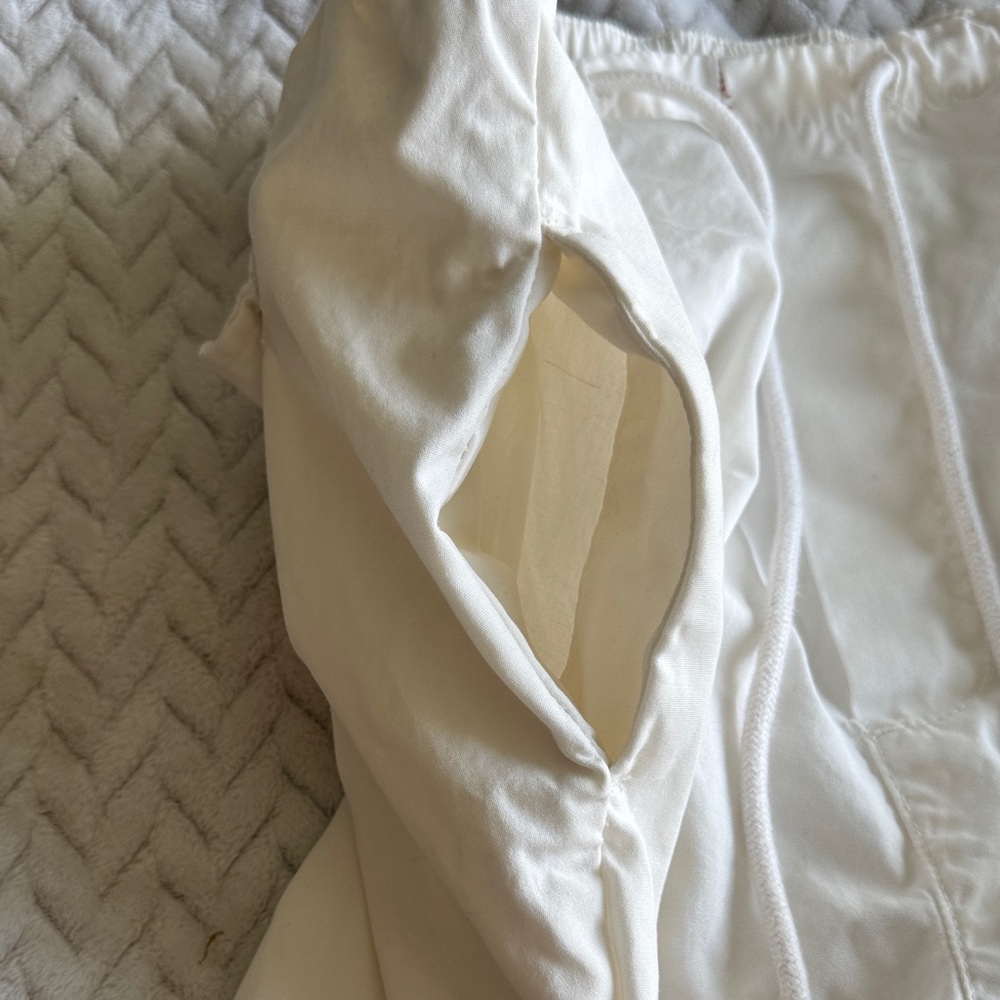 Free People White Ruched Hem Drawstring Joggers - Picture 5 of 10